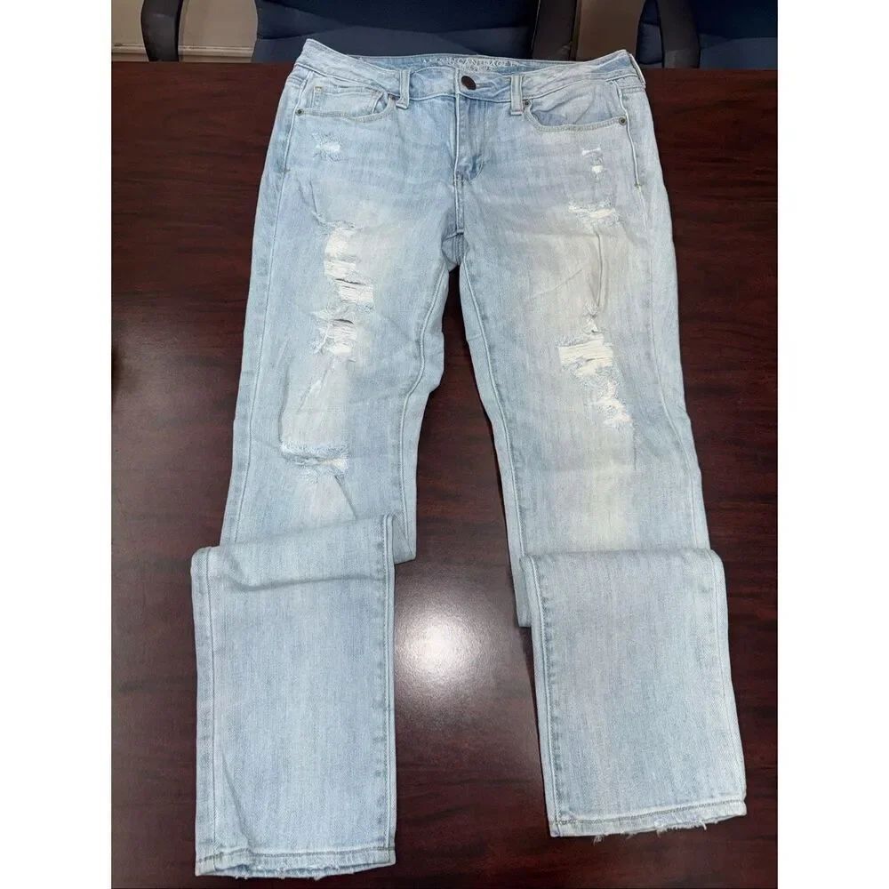 American Eagle Stretch Skinny Light Wash Jeans Size 10
